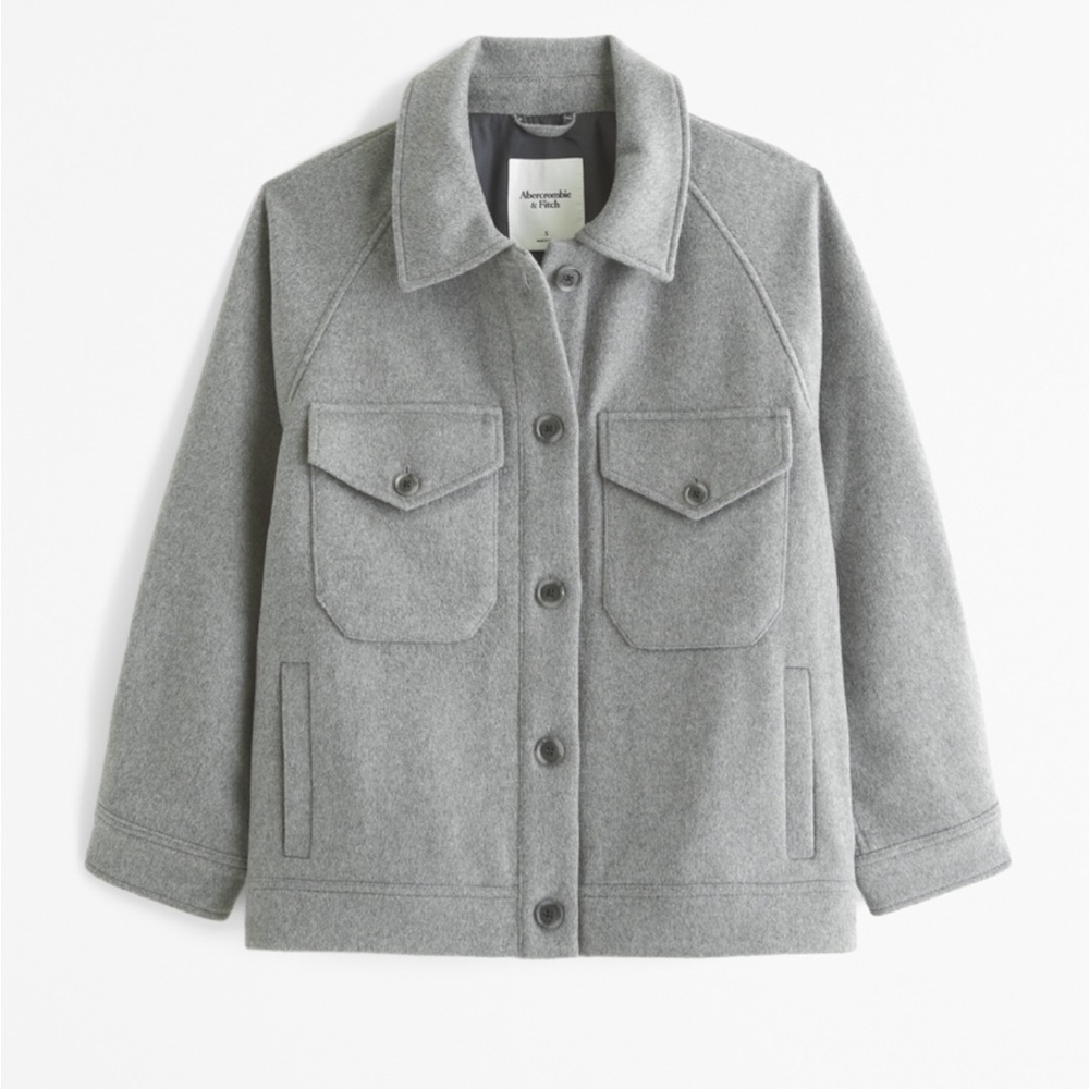 NWOT wool blend utility shirt jacket